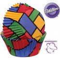 CF. 100 PIROTTINI MINI MUFFIN "COLORBLOCK" WILTON