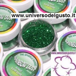 COLORANTE GLITTER IN POLVERE LUSH LIME (VERDE BRILLANTE)  5 gr - RAINBOWDUST - LINEA SPARKLE 