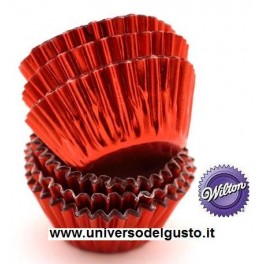 CONFEZIONE 75 PIROTTINI BON BON METALLIZZATI ROSSI WILTON CONFEZIONE 75 PIROTTINI BON BON METALLIZZATI ROSSI WILTON