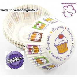 CF. 100 PIROTTINI MINI MUFFIN "HEAVEN" WILTON CUPCAKE CIELO