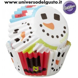 100 MINI PIROTTINI PUPAZZO DI NEVE WILTON NATALE 100 MINI PIROTTINI PUPAZZO DI NEVE WILTON NATALE