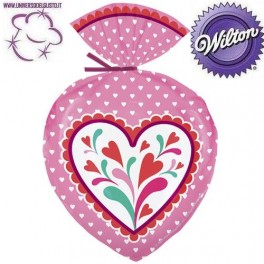 CONFEZIONE 15 SACCHETTI CUORE WILTON SAN VALENTINO