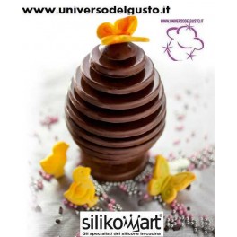 STAMPO 3D EGG CHOC - UOVA DI CIOCCOLATO IN SILICONE della linea Easy Choc di SILIKOMART