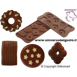STAMPO CIOCCOLATINI IN SILICONE BISCOTTI della linea Easy Choc di SILIKOMART STAMPO CIOCCOLATINI IN SILICONE BISCOTTI della linea Easy Choc di SILIKOMART