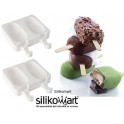 SET 4 STAMPI GELATO IN SILICONE CLASSIC+50 BASTONCINI di SILIKOMART