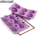 STAMPO IN SILICONE NR. 6 FORME FANTASY ø75 MM H 40 MM LINEA FANCY & FUNCTION di SILIKOMART