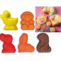 SET 5 STAMPI ANIMALETTI ASSORTITI BABYLINE di SILIKOMART