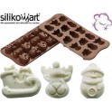 STAMPO CIOCCOLATINI IN SILICONE CHOCO WINTER (renna - slitta - pupazzo di neve) della linea Easy Choc di SILIKOMART