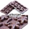 STAMPO CIOCCOLATINI IN SILICONE MR GINGER NATALE (12 figure 43x35 e h.12 mm) della linea Easy Choc di SILIKOMART