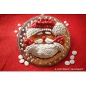 STAMPO IN SILICONE TORTA BABBO NATALE SFT 334 SANTA CLAUS IN GIFT BOX LET'S CELEBRATE di SILIKOMART