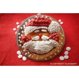 STAMPO IN SILICONE TORTA BABBO NATALE SFT 334 SANTA CLAUS IN GIFT BOX LET'S CELEBRATE di SILIKOMART