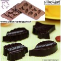 STAMPO CIOCCOLATINI IN SILICONE NATURE (8 foglie) della linea Easy Choc di SILIKOMART