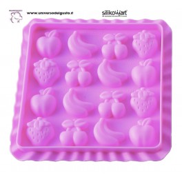 STAMPO IN SILICONE EASY CANDY TUTTI FRUTTI SLIM di SILIKOMART