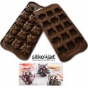 STAMPO CIOCCOLATINI IN SILICONE CHOCO GUFI (15 gufetti) della linea Easy Choc di SILIKOMART