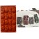 STAMPO CIOCCOLATINI IN SILICONE SF 198 WINTER CHOCO TAGS (procione, volpe, riccio e renna 16 placchette) di SILIKOMART