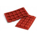 STAMPO IN SILICONE SF 081 SAVARIN QUADRATI MEDI  - 15 TORTINE O SEMIFREDDI di SILIKOMART