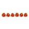 SET 6 CANDELE CALCIO PALLONE GIALLO ROSSO ROMA