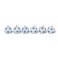 SET 6 CANDELE CALCIO PALLONE NERO BLU INTER
