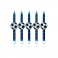 SET 5 CANDELE CALCIO PALLONE NERO BLU INTER