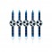 SET 5 CANDELE CALCIO PALLONE NERO BLU INTER