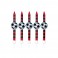 SET 5 CANDELE CALCIO PALLONE NERO ROSSO MILAN