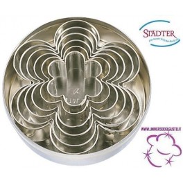 SET 6 TAGLIAPASTA FIORE STADTER IN METALLO CON CUSTODIA